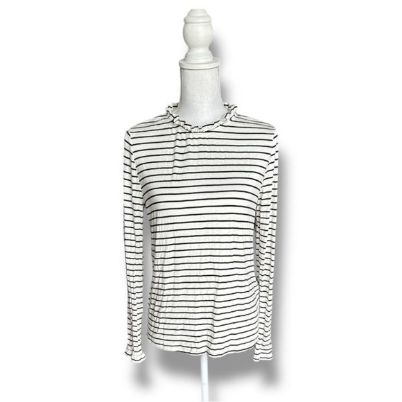 Kaileigh Tops - Striped Black and White Women's Top Size Medium NWOT